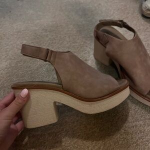 Brown Suede Wedges